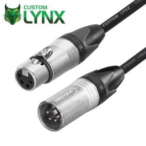 Custom Lynx 12V DC High Current Camera/Light 4Pin XLR Power Cable - 2×1.5mm² Core
