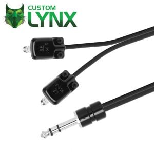 Custom Lynx 6.35mm (1/4") Stereo Jack to 2×6.35mm (1/4") Angled Stereo Jack Cable